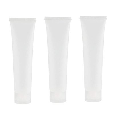20PCS Empty Squeeze Bottle Translucent Frosted Refillable Travel Bottle Plastic Flip Cap Cosmetic Bottle Body Hand Lotion Shampoo Sample Bottles (30ML/1 oz)