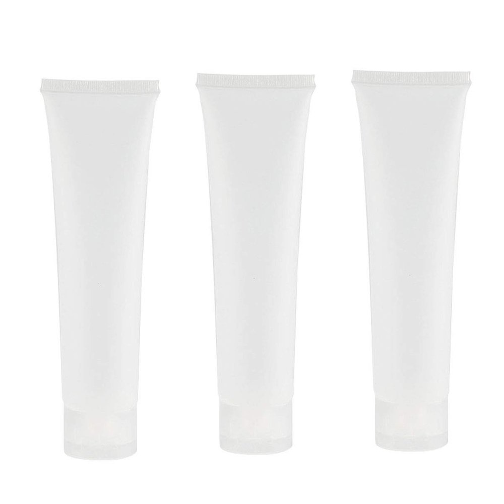 20PCS Empty Squeeze Bottle Translucent Frosted Refillable Travel Bottle Plastic Flip Cap Cosmetic Bottle Body Hand Lotion Shampoo Sample Bottles (30ML/1 oz)