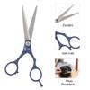 Alucy Professional Hair Cutting Scissors, Flat Tooth Shears, Blue, Stainless Steel, Compact, Hairdressing Tool, Barber Scissors view 4