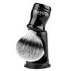 Anbbas Synthetic Badger Shaving Brush with Black Holder Stand,Resin Handle Foam Brush 2in1 Set for Men Wet Shave view 1