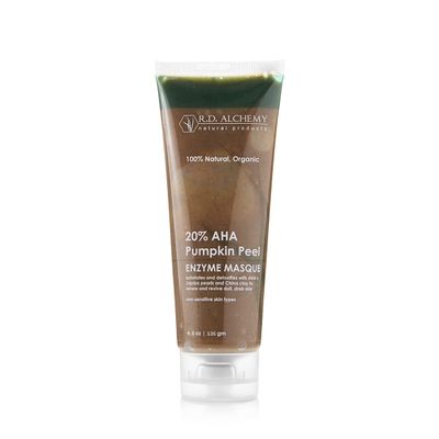 100% Natural & Organic AHA Exfoliating Pumpkin Enzyme Peel Masque - 10% Pumpkin & Papaya enzymes + 20% AHAs including Glycolic, Lactic, Citric & Tartartic Acids. Revives, Firms, Brightens Skin
