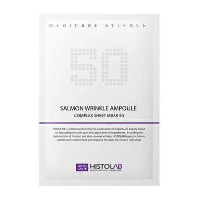 HISTOLAB Ampoule Complex Sheet Mask | 30g/1.1oz. | A Pack of 5 Sheets (Salmon Wrinkle 50) I Glowing Mask