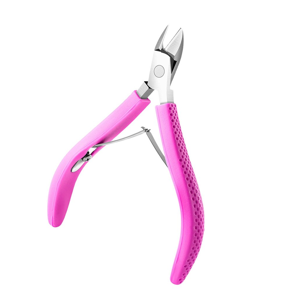 Ergonomic Cuticle Nipper With Rubber Handle Trimmer Professional Manicure Tool For Nails Care Full Jaw Cutter