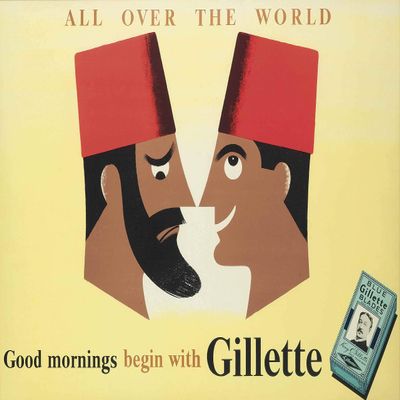 Razor Blades Gillette Reproduction Poster Size 50 x 70 cm Paper 300 GR-Sale of digital file HD Possible Consult Us. (Shop: poster.FR)