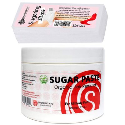 Sugaring Wax by Sugaring NYC + Set of 100 Sugaring Strips Kit