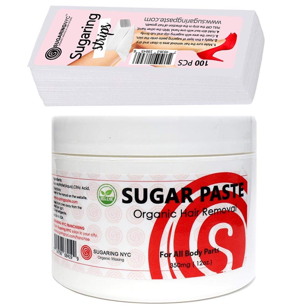 Sugaring Wax by Sugaring NYC + Set of 100 Sugaring Strips Kit