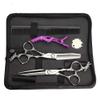 Sharonds 6/7 inch Professional Hair Cutting Scissors Set Hair Cutting Scissors Thinning Teeth Shears Set,Sliver Scissors,Barber,Salon,Hairdressing Scissors Kit,Japanese 440C Scissors (6-inch 2pc) view 2