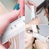 3-Piece Razor Comb Set: Thinning Comb, 10 Razors, Cutting Scissors for Slim Haircuts (White) view 3