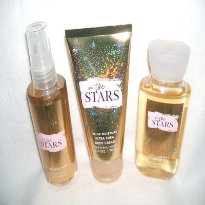 IN THE STARS 3 fl oz, fragrance mist, 3 fl oz, shower gel, 3 fl oz, body lotion travel size BNB