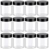 TUZAZO 4 Oz Plastic Container Jars with Lids BPA Free, Empty Round Clear Cosmetic Containers Plastic Slime Jars for Lotion, Cream, Ointments, Body Butter, Makeup, Travel Storage (12 Pack) view 1