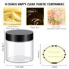 TUZAZO 4 Oz Plastic Container Jars with Lids BPA Free, Empty Round Clear Cosmetic Containers Plastic Slime Jars for Lotion, Cream, Ointments, Body Butter, Makeup, Travel Storage (12 Pack) view 2