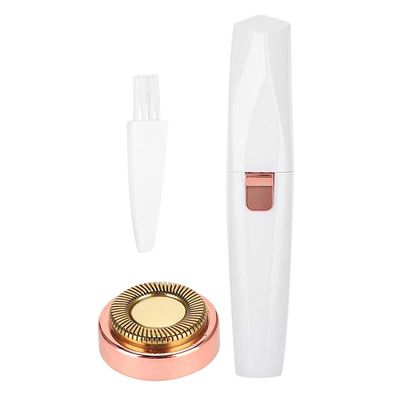 Hair Removal for Women, Body Hair Groomers Portable 2-in-1 Mini Eyebrow Trimmer Hair Remover with LED Light for Body Lips Nose Ear