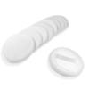 10pcs Powder Puff Cotton Cosmetic Powder Face Makeup Puffs Pads with Ribbon for Loose and Foundation 2.36 inch. (White) view 1