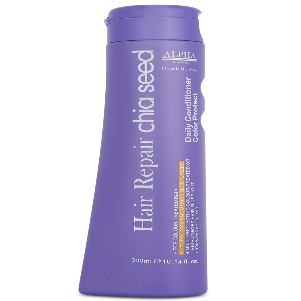 ALPHA NEW YORK Conditioner Purple Color Protect Daily Hair repair Chia Seed 100% sulfate & Paraben Free 300ml