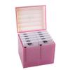 10 Layers Acrylic Eyelash Storage Box,Eyelash Holder Extension Tool,Makeup Organizer False Eyelashes Glue Pallet Holder, Grafting Eye lashes Close-Packed Display with 10 Pallets (pink) view 1