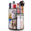 sanipoe 360 Rotating Makeup Organizer, Spinning Skincare Organizer,Cosmetic Display Case with Brush Holder Perfume Tray, Multi-Function Storage Carousel for Vanity Bathroom Countertop view 1