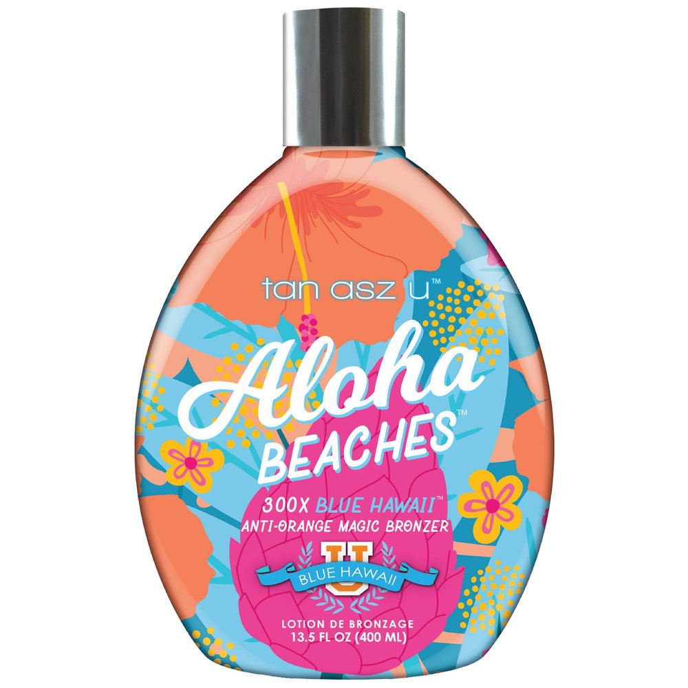Aloha Beaches 300X Blue Hawaii Bronzer Tanning Lotion 13.5 oz