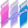 Mudder 21 Pcs Eyebrow Razor Eyebrow Shaver Facial Razor Multipurpose Face Trimmers with Precision Cover for Women Makeup Care Tools(Rose Red, Blue, Purple) view 1
