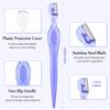 Mudder 21 Pcs Eyebrow Razor Eyebrow Shaver Facial Razor Multipurpose Face Trimmers with Precision Cover for Women Makeup Care Tools(Rose Red, Blue, Purple) view 2