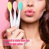4 Pieces Silicone Exfoliating Lip Brush Tool Double-sided Soft Lip Brush for Smoother and Fuller Lip Appearance (Rose Red, Yellow, Mint Green, Pink) view 2