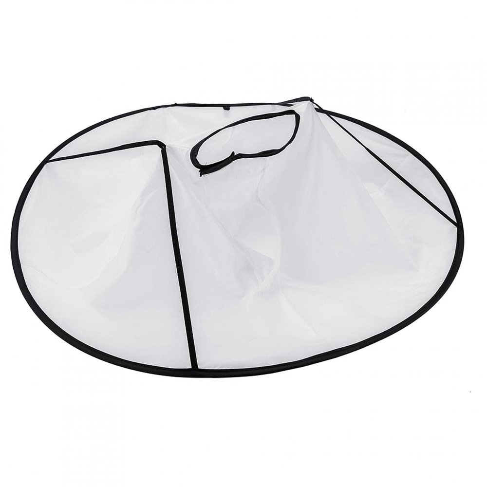 ANGGREK Adult Barber Hair Cutting Umbrella Cape Hairdressing Salon Gown Haircut Hairdresser Cloak Hairdressing Kit for Salon Home Stylists Use (White)