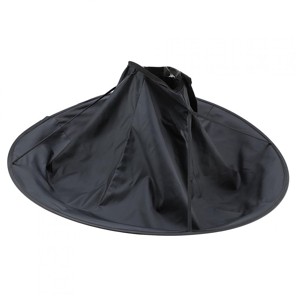 ANGGREK Adult Barber Hair Cutting Umbrella Cape Hairdressing Salon Gown Haircut Hairdresser Cloak Hairdressing Kit for Salon Home Stylists Use (Black)