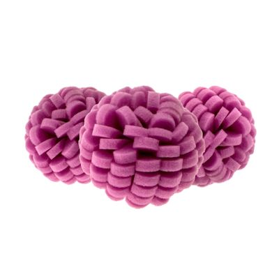 3-Pack Facial Buff - Foam Scrubber Loofah for Exfoliation & Cleansing Face - Removes Oil, Dirt, Dead Skin & Makeup - Sensitive, Dry, Oily or Combination Skin - Gentle to Clinical Strength (Purple)