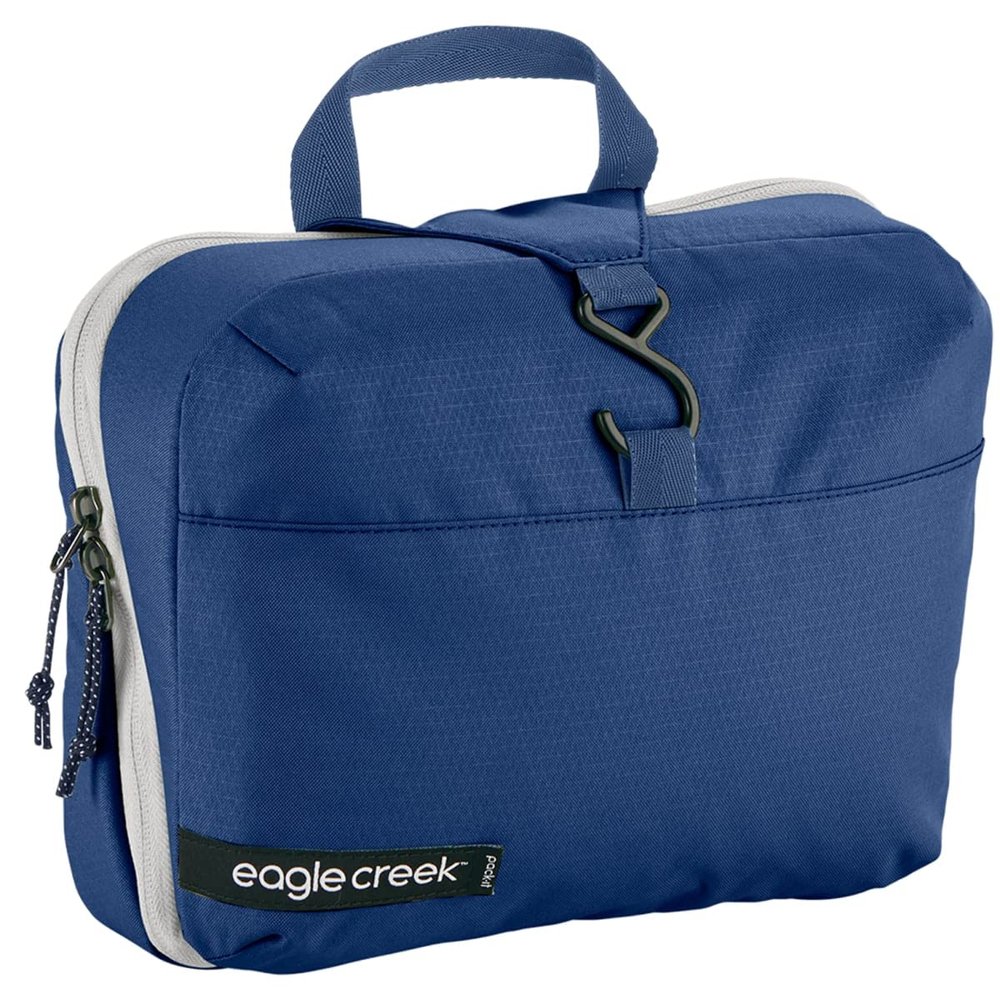 eagle creek Pack-It Reveal Hanging Toiletry Kit - Lies Flat or Hangs, with Hanging Hook and Tons of Pockets, Water-Resistant, Az Blue/Grey - One Size