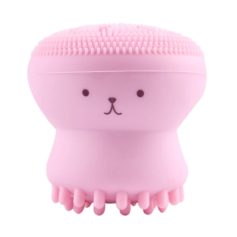 Octopus Shape Facial Cleansing Brush, Small Silicone Facial Cleanser Exfoliating Scrubber Face Washing Brush Deep Pore Cleaning for Skin Care