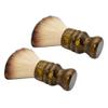2PCS Professional Hairdressing Neck Face Brush with Wooden Handle - Hair Sweep Brush and Cutting Kits view 2