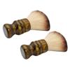 2PCS Professional Hairdressing Neck Face Brush with Wooden Handle - Hair Sweep Brush and Cutting Kits view 3