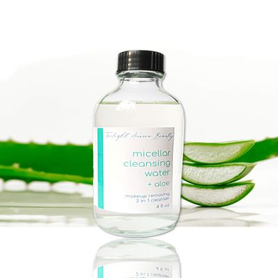aloe micellar cleansing water + makeup remover