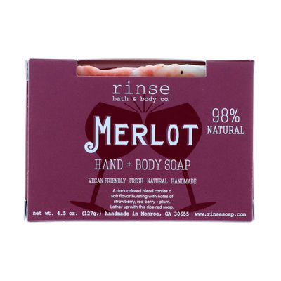 Rinse Bath & Body Merlot Natural Handmade Soap Boxed