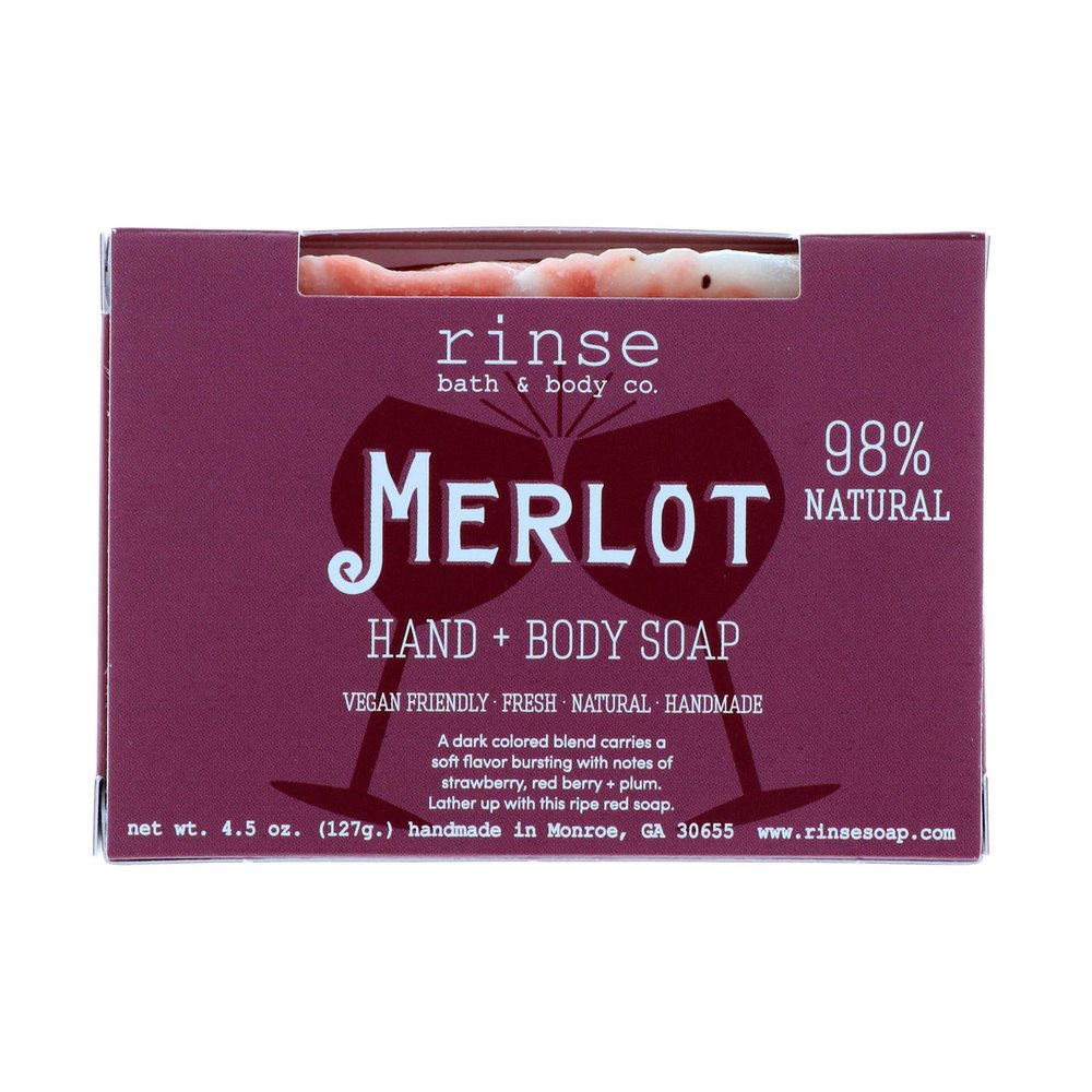 Rinse Bath & Body Merlot Natural Handmade Soap Boxed
