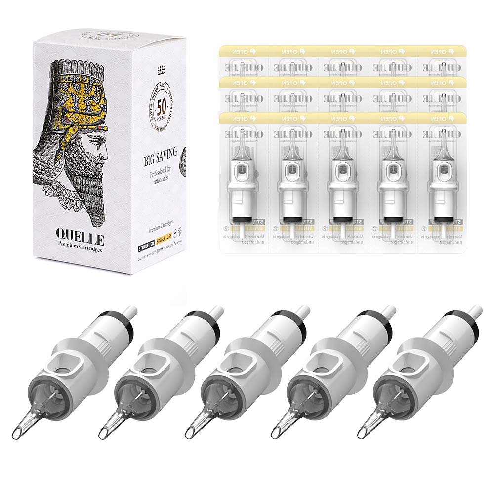 HAWINK 3RL Tattoo Needles Cartridge Bugpin 3 Round Liner X-Taper 50PCS with Membrane Professional Disposable EN05S-50-1003RL