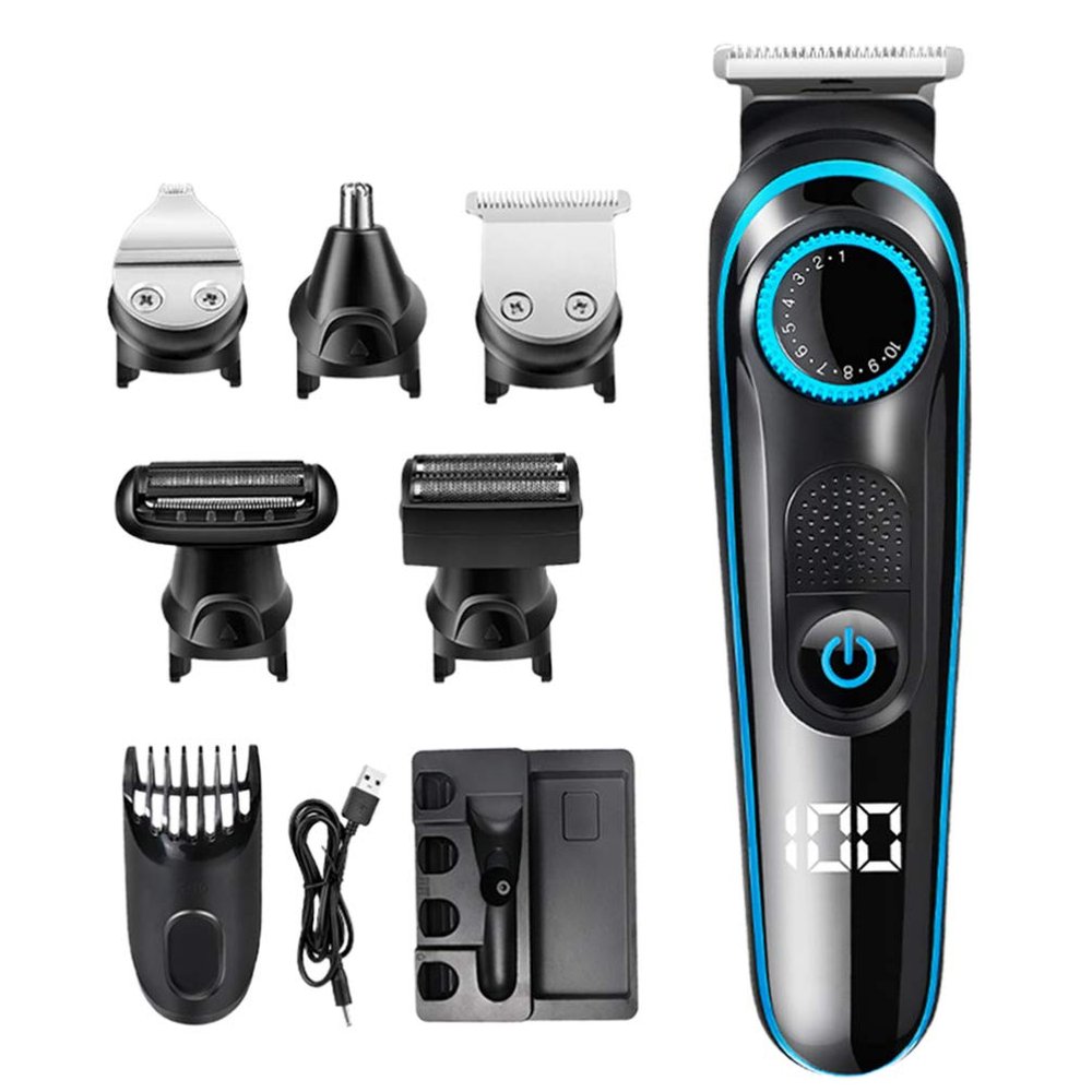 1 Set Beard Shaving Machine Hair Cutting kit Hair Clipper Hair Mustache Trimmer Men Beard Trimmer Home Shear Electric Body Razor Cordless Hair Trimmer Man Shave Liquid Crystal