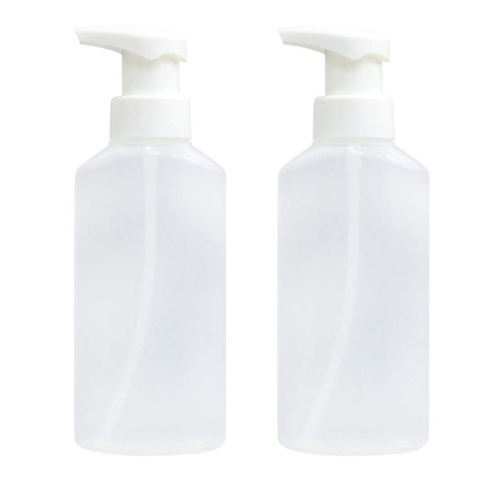 Beaupretty Plastic Bottles with Pump Dispenser Pump Bottles Clear Shampoo Bottles for Liquid,2pcs