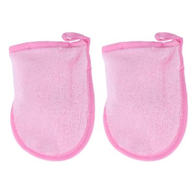 Exceart 4pcs Makeup Mitts Facial Cleaning Gloves Makeup Pads for Washable Removal Cleansing Mitts