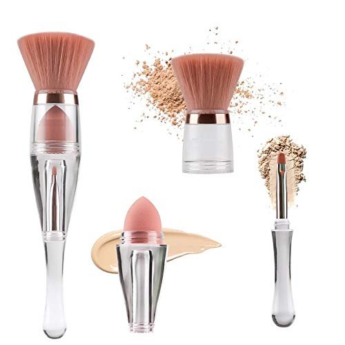 3 In 1 Funny Combination Design Makeup Brushes-Lip Brush Eyeshadow Sponge Eyeshadow Eyebrow Brush For Women and Girls (STY1)