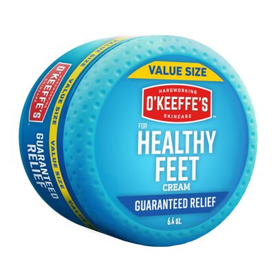O'Keeffe's for Healthy Feet Foot Cream - 6.4 oz Jar (1 Pack) - Guaranteed Relief for Extremely Cracked, Dry Feet, Repairing Skincare, Instantly Boosts and Retains Moisture Levels