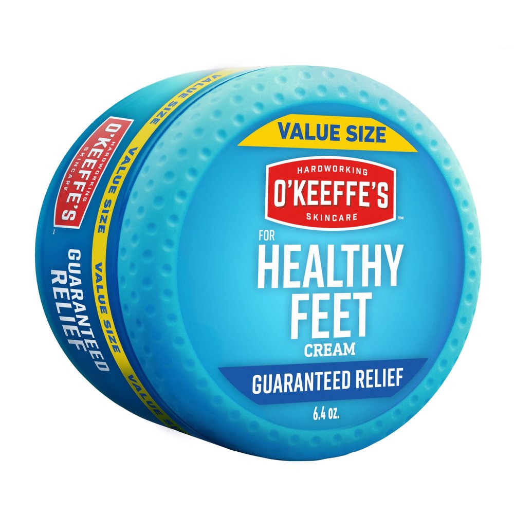 O'Keeffe's for Healthy Feet Foot Cream - 6.4 oz Jar (1 Pack) - Guaranteed Relief for Extremely Cracked, Dry Feet, Repairing Skincare, Instantly Boosts and Retains Moisture Levels
