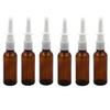 UPSTORE 6PCS 30ML/1oz Empty Refillable Amber Glass Nasal Sprayers Vial Bottle Jar Pump Clean Spray Storage Container Sample Travel Packing Pot For Makeup Cosmetic Applications view 1
