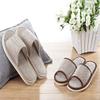 Casual Cotton Slippers Womens Mens Home Slippers Cotton and Linen Casual Indoor Outdoor Open Toe Shoes Floor for Spa Hotel 2 Pairs (Coffee 29cm) view 4