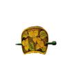 Women's 3D Genuine Leather Barrette, Hand Tooled Leather Hair Barrette, Leather Hair Stick, Hair Barrettes with Sticks, Leather Hair Clip, Leather Hair Clips, Barrette out of Leather, Flower, Floral Design, Autumn Leaf view 1
