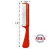 The Hair Doctor Handle Comb with silky smooth rotating teeth reduces hair breakage and hair loss (22 Stainless Teeth, Red) view 2