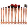 10Pcs Beauty Makeup Brushes Tool Set Soft Foundation Powder Blending Eyes Face Cosmetic Shell Brush Kit Maquiagem Makeup Gift KH119 (Gold white) view 1