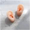 FHUILI Simulation Silicone Ear Model - Soft Silicone Artificial Ear Model for Ear Picking Practice, Long Ear Canal for Teaching Students, Deep Ear Canal Learning Props,1pair view 1