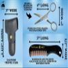 G.B.S Men's 3n1 Trimming, Cutting and Styling Beard Scissors, Stainless-steel Scissors for Beard, Mustache, Eyebrow, Nose Hair, Leather Travel Case and Beard and Mustache Comb view 3