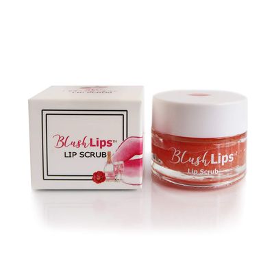 BlushLips Lip Care Exfoliating Scrub and Lip Moisturizer for Chapped Lips Treatment, Lip Repair for Soft Lips Made for Dry Lips (Cruelty-free, Paraben-free, Vegan) (Ros Champange)
