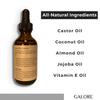 Eyelash Growth Serum Castor Oil - Eyebrows Enhancer & Lash Boost to grow lashes - Almond Oil, Coconut Oil, Vitamin E Oil - Natural Eyelash Serum for Long Eyelashes & Thick Eyebrows - GALORE Naturals view 3